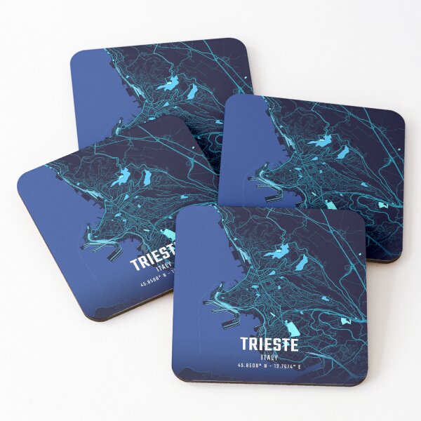 Item preview, Trieste Midnight City Map designed and sold by HomeLivingCo.