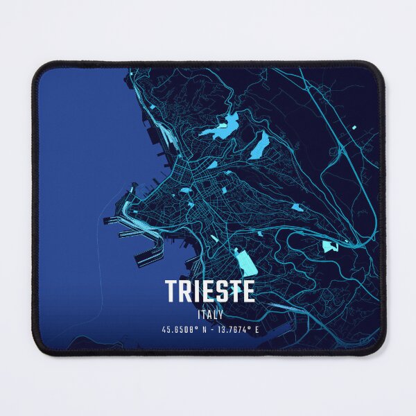 Item preview, Trieste Midnight City Map designed and sold by HomeLivingCo.