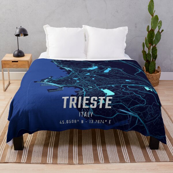 Item preview, Trieste Midnight City Map designed and sold by HomeLivingCo.