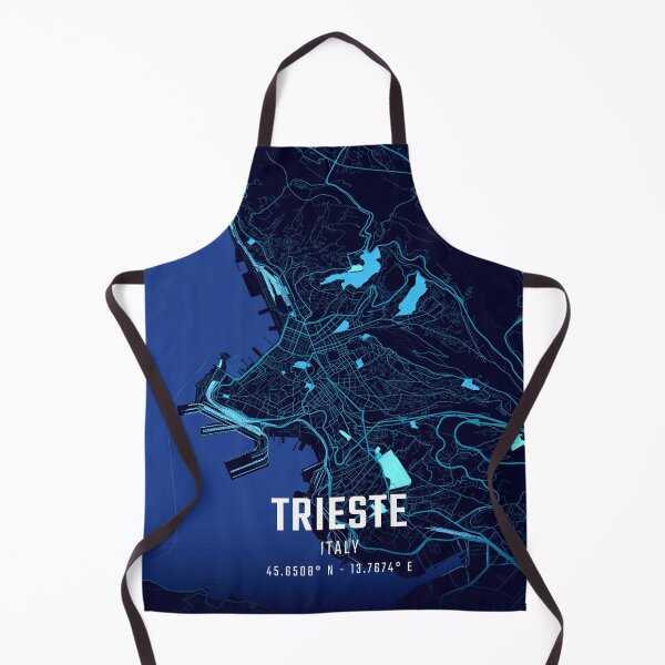 Item preview, Trieste Midnight City Map designed and sold by HomeLivingCo.