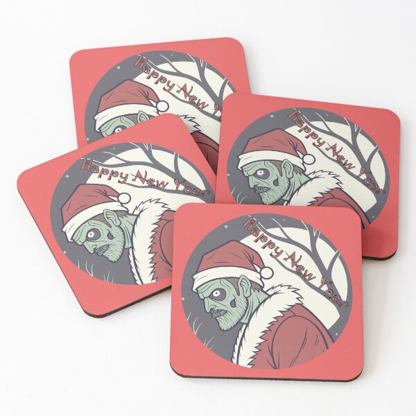 Item preview, Zombie Santa Happy New Year – Dark Christmas Artwork designed and sold by AgarutanPrint.