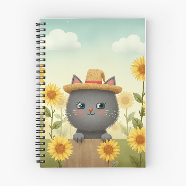 Item preview, Sunny Garden Cat in Straw Hat designed and sold by Whimsical Hug.