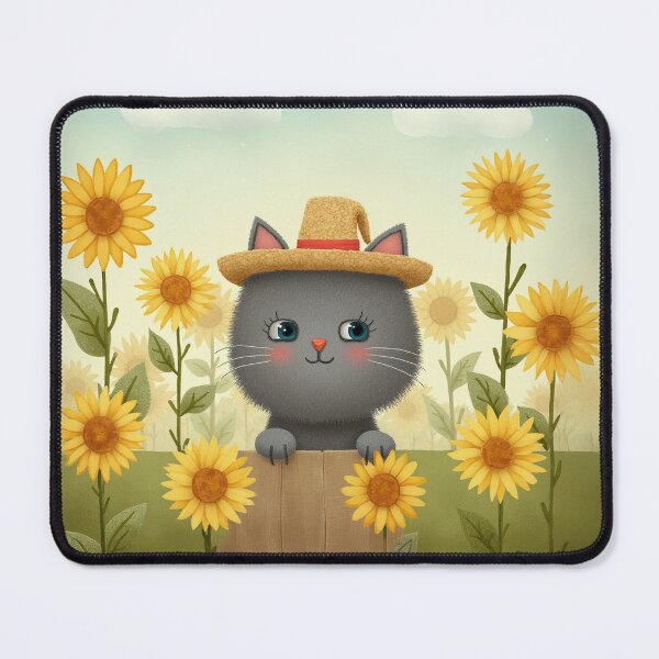 Item preview, Sunny Garden Cat in Straw Hat designed and sold by Whimsical Hug.