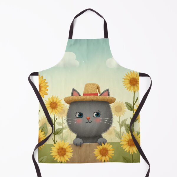 Item preview, Sunny Garden Cat in Straw Hat designed and sold by Whimsical Hug.
