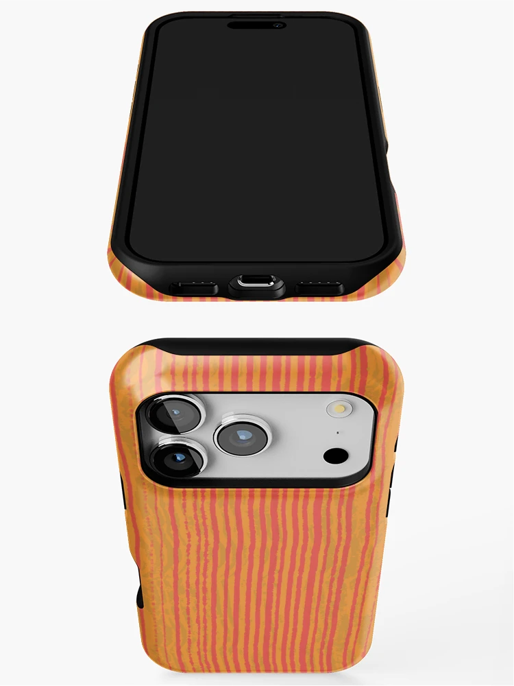 Thumbnail 3 of 4, iPhone Case, Rake Four, Abstract Rake Pattern designed and sold by CharlottePlaceArt.