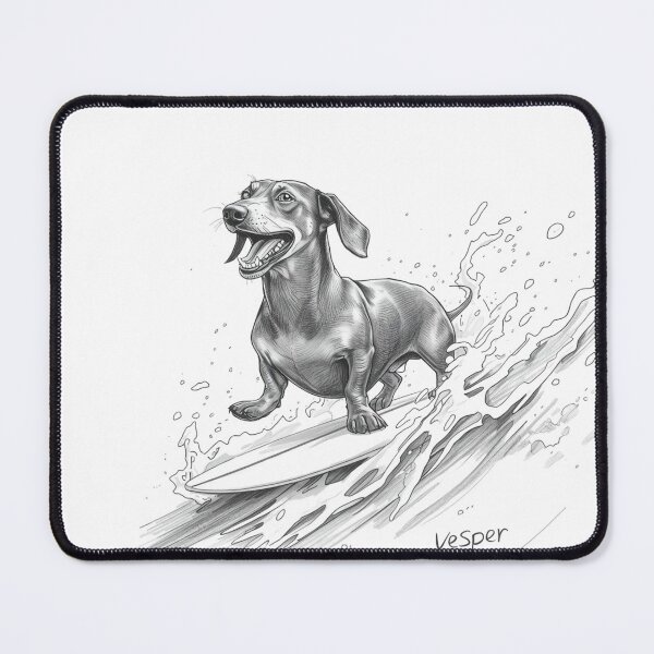 Item preview, Surfing Dachshund | Funny Summer T-Shirt | Gift for Dog Lovers & Surfers designed and sold by KurzeBeineArt.