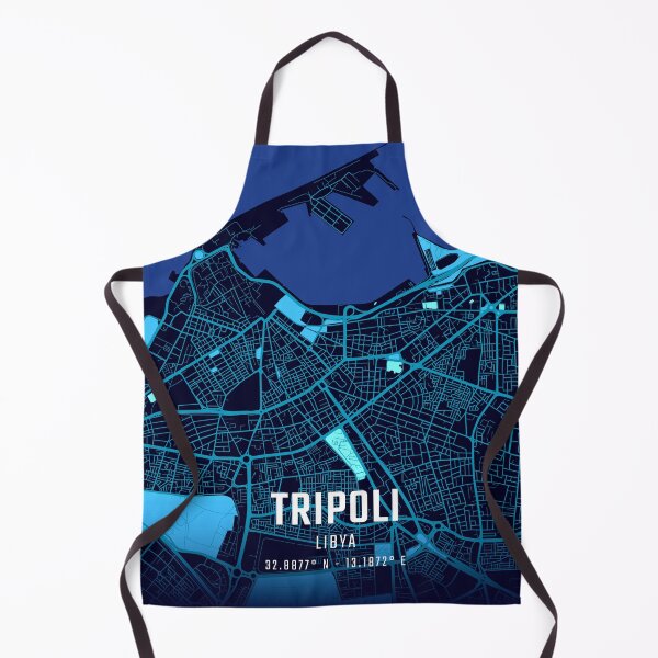 Item preview, Tripoli Midnight City Map designed and sold by HomeLivingCo.