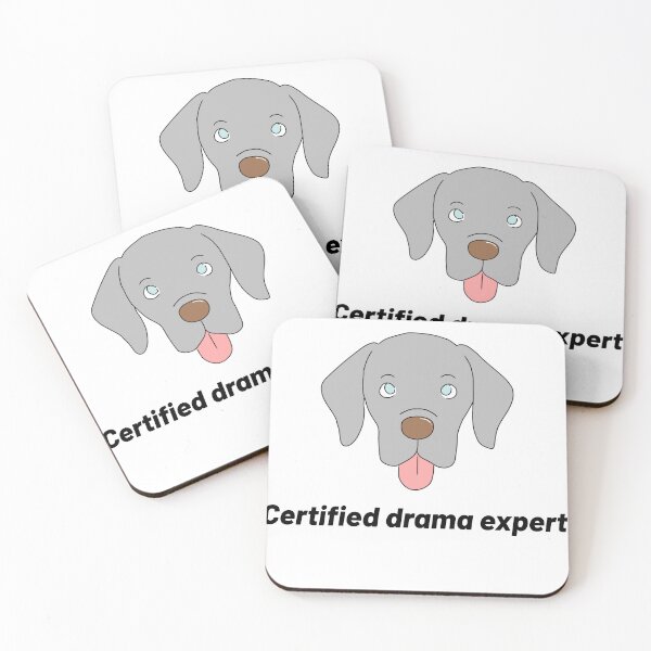 Item preview, Weimaraner – “Certified Drama Expert” – Funny Dog Cartoon Illustration designed and sold by Crack-in-Colors.