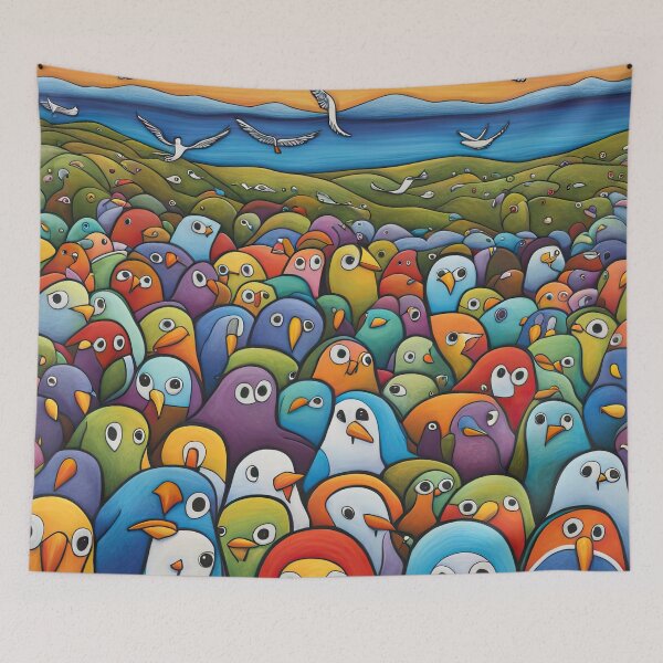 Item preview, Field of seagulls designed and sold by Colin Bentham.