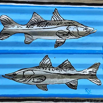 Artwork thumbnail, Snook Fish Art by RudyYoder