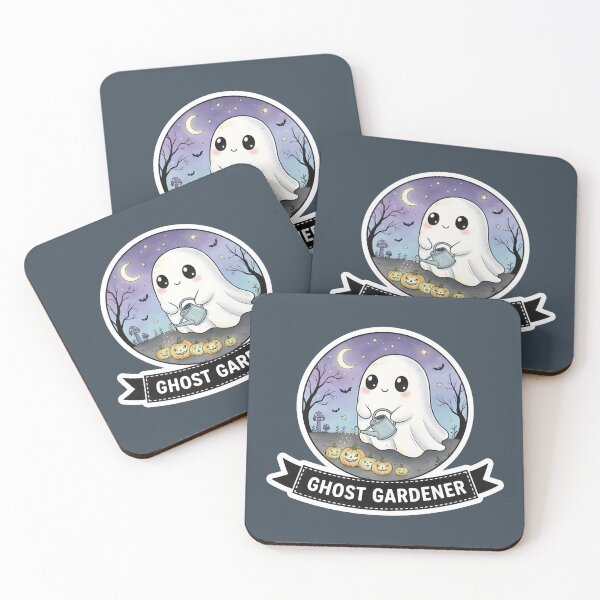 Item preview, Ghost Gardener • Kawaii Pumpkin Grower • Cute Spooky Gardening Sticker designed and sold by Ekracreatives.