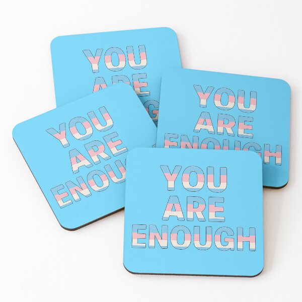Item preview, You Are Enough – Trans Pride Affirmation designed and sold by PrideDownUnder.