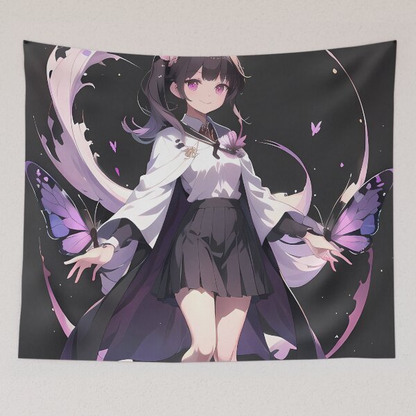 Item preview, Kanao Tsuyuri Demon Slayer Anime Magical Butterfly Aura designed and sold by HumbertoValveno.
