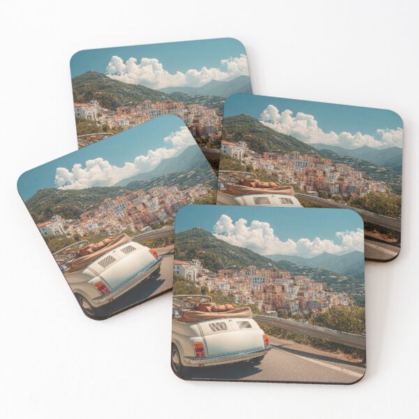 Item preview, Vintage car on scenic road designed and sold by anytka.