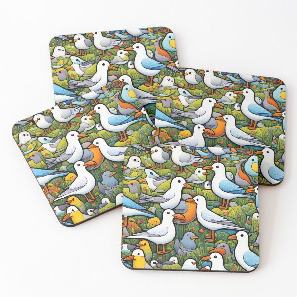 Item preview, Field of seagulls designed and sold by Colin Bentham.