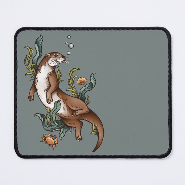 Item preview, Cute Otter Cottagecore Goblincore Therian Furry Forest Nature designed and sold by Veymoth.