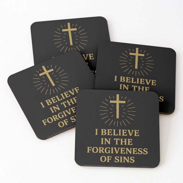 Item preview, Christian Cross Quote Forgiveness of Sins Gold Typography. designed and sold by loveandlightrb.