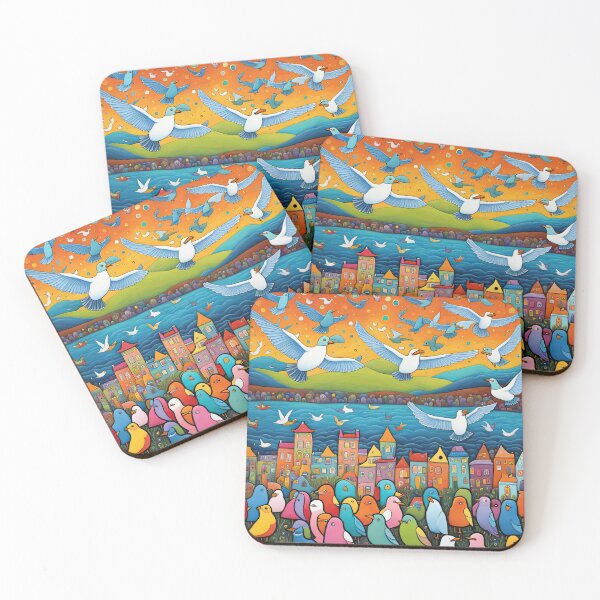 Item preview, Field of seagulls designed and sold by Colin Bentham.