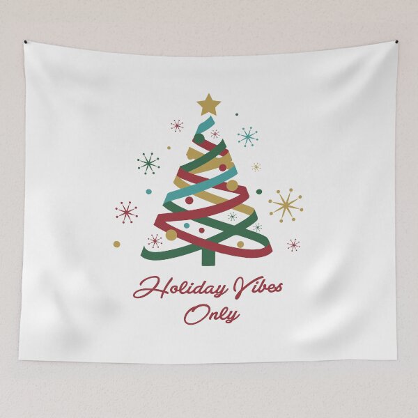 Item preview, Holiday Vibes Christmas Tree Vector designed and sold by DavidTeeStudio.