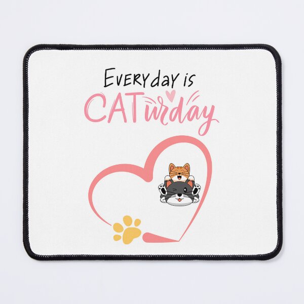 Item preview, Every Day Is CATurday – Funny Cat Quote designed and sold by PrintJoy2025.