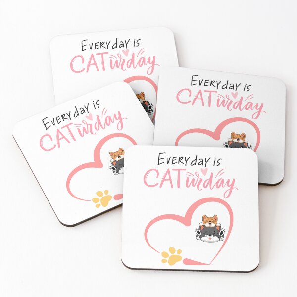 Item preview, Every Day Is CATurday – Funny Cat Quote designed and sold by PrintJoy2025.