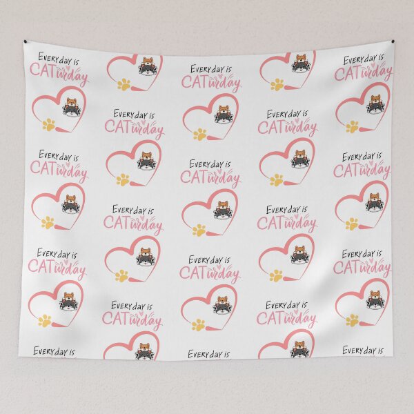 Item preview, Every Day Is CATurday – Funny Cat Quote designed and sold by PrintJoy2025.