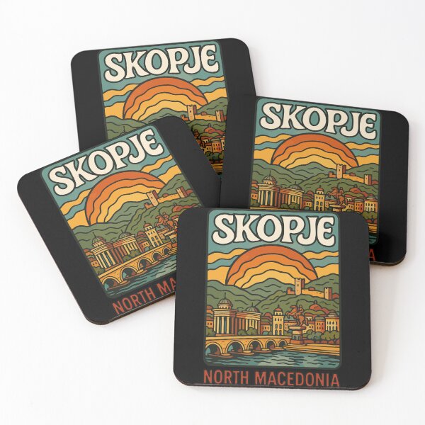 Item preview, Skopje North Macedonia Europe Vintage Travel designed and sold by TomFrontierArt.