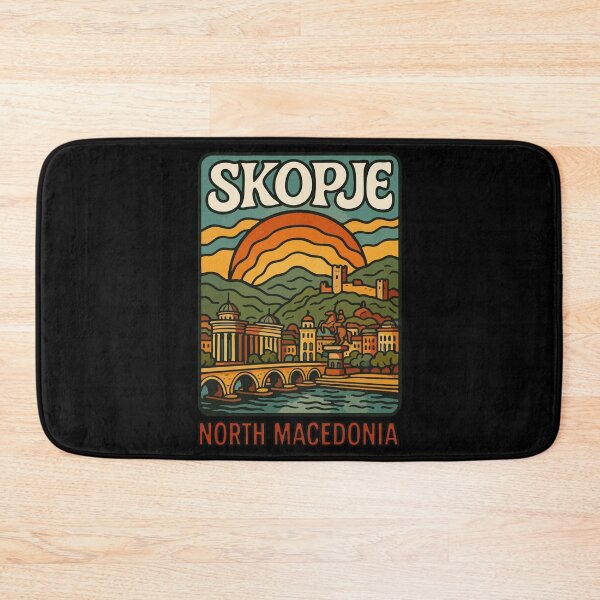 Item preview, Skopje North Macedonia Europe Vintage Travel designed and sold by TomFrontierArt.