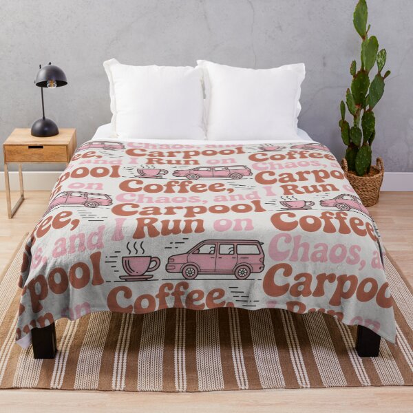 Item preview, I Run on Coffee Chaos and Carpool Funny Mom Design designed and sold by SplashTastic.