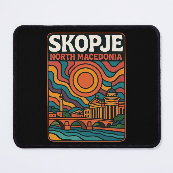 Item preview, Skopje North Macedonia Europe Trippy Art Travel designed and sold by TomFrontierArt.