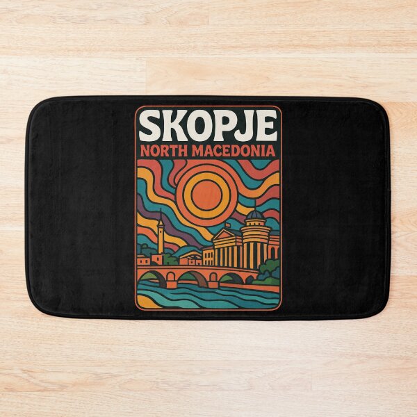 Item preview, Skopje North Macedonia Europe Trippy Art Travel designed and sold by TomFrontierArt.