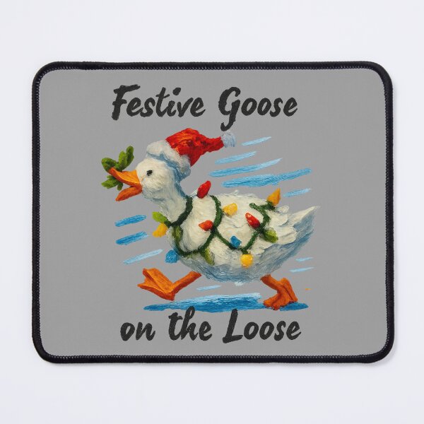 Item preview, water color Festive Goose on the Loose designed and sold by BreezifyDesignStudio.
