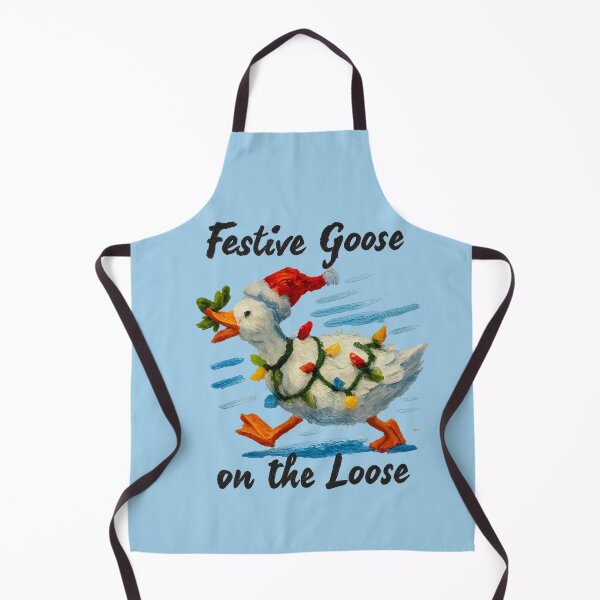 Item preview, water color Festive Goose on the Loose designed and sold by BreezifyDesignStudio.