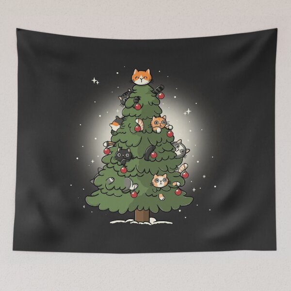 Item preview, Christmas cats tree designed and sold by Freecheese.