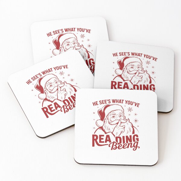 Item preview, He Sees What You'Ve Been Reading Santa Bookish Christmas  designed and sold by Kcgarciaso.