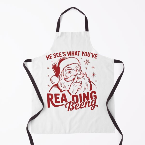 Item preview, He Sees What You'Ve Been Reading Santa Bookish Christmas designed and sold by Kcgarciaso.