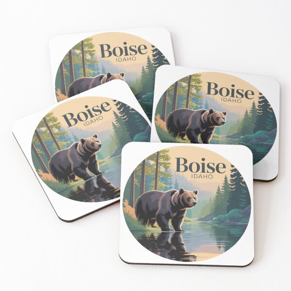 Item preview, Boise Idaho Bear Illustration - Vintage Mountain Forest Wildlife Design designed and sold by CircinusStore.