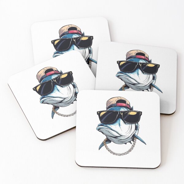 Item preview, Cool Tuna Fish with Gold Chain, Hat, and Sunglasses - Hip Hop Fishing Vibe designed and sold by HBDStudio.