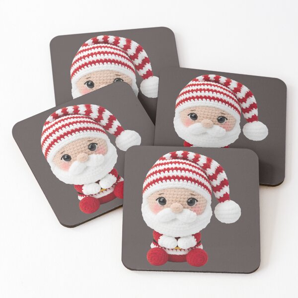 Item preview, Cute Crochet Santa Claus Plush Christmas Design designed and sold by PrintandJoy.