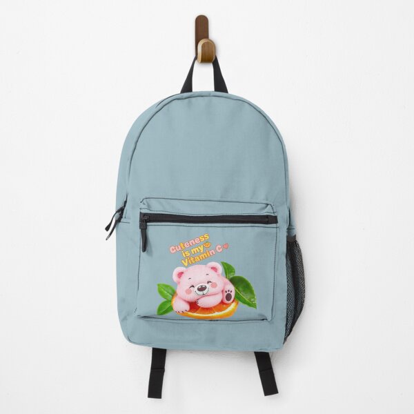 Item preview, "Cuteness is my Vitamin C" - Adorable Pink Bear on Orange Slice designed and sold by MCT-GALLERY.