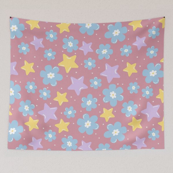 Item preview, Pastel Floral Star Pattern designed and sold by SmallDart Creations.