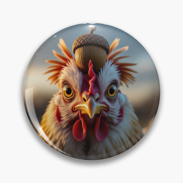Item preview, Funny Chicken Drawing – "False Conclusion" | Whimsical Animal Art designed and sold by WhimsyByPaul.redbubble.com.