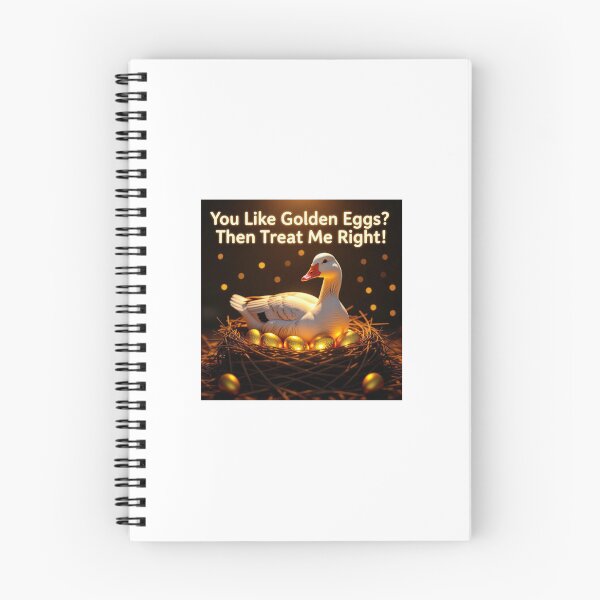 Item preview, The Goose That Laid Golden Eggs – Whimsical Fable-Inspired Art designed and sold by WhimsyByPaul.redbubble.com.