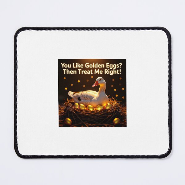 Item preview, The Goose That Laid Golden Eggs – Whimsical Fable-Inspired Art designed and sold by WhimsyByPaul.redbubble.com.