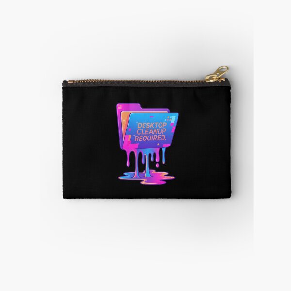 Item preview, Desktop Cleanup Required Glitch Folder Vaporwave Neon Tech Humor Design designed and sold by AOG-DESIGNS.