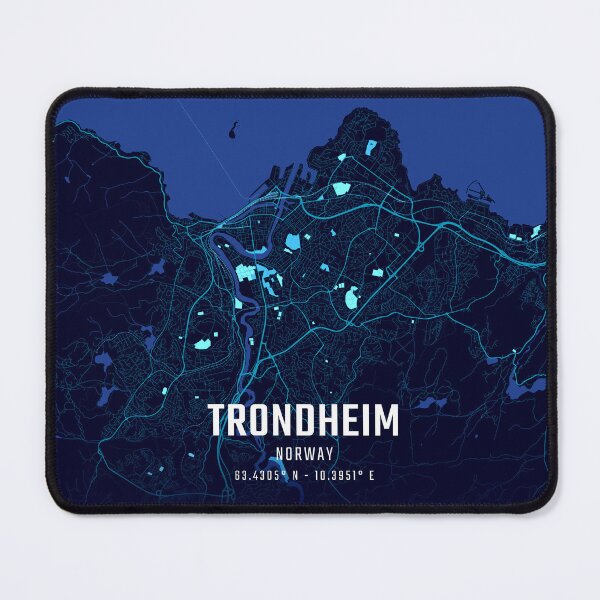 Item preview, Trondheim Midnight City Map designed and sold by HomeLivingCo.