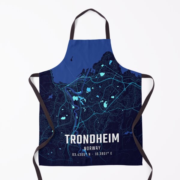 Item preview, Trondheim Midnight City Map designed and sold by HomeLivingCo.
