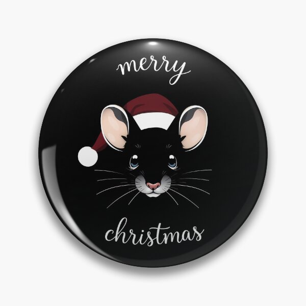 Item preview, Merry Christmas Cute Mouse head in a Santa Hat designed and sold by QuirkySpark.