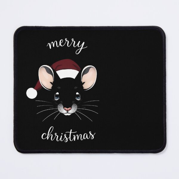 Item preview, Merry Christmas Cute Mouse head in a Santa Hat designed and sold by QuirkySpark.