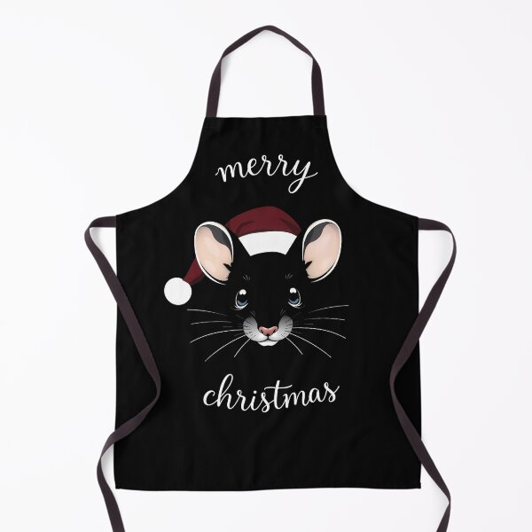 Item preview, Merry Christmas Cute Mouse head in a Santa Hat designed and sold by QuirkySpark.